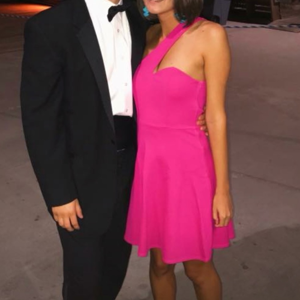 Pink One shoulder dress